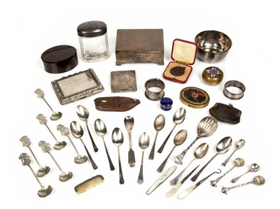 Lot 437 - Collection of silver miscellaneous items...