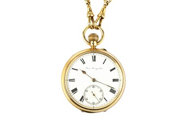 Lot 203 - An Edwardian 18ct gold open face pocket watch,...