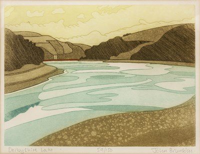 Lot 134 - John Brunsdon (1933-2014) 'Derbyshire Lake',...