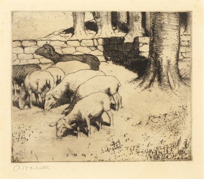 Lot 112 - Pierre Adolphe Valette (1876-1942) 'Sheep...