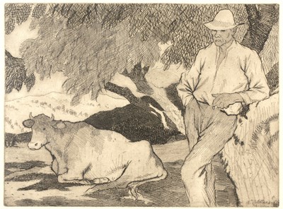 Lot 111 - Pierre Adolphe Valette (1876-1942) 'Farmer...