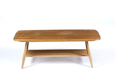 Lot 50 - Ercol Light elm rectangular coffee table, with...