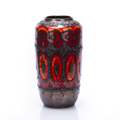 Lot 343 - Scheurich Fat Lava (West Germany) ceramic vase...