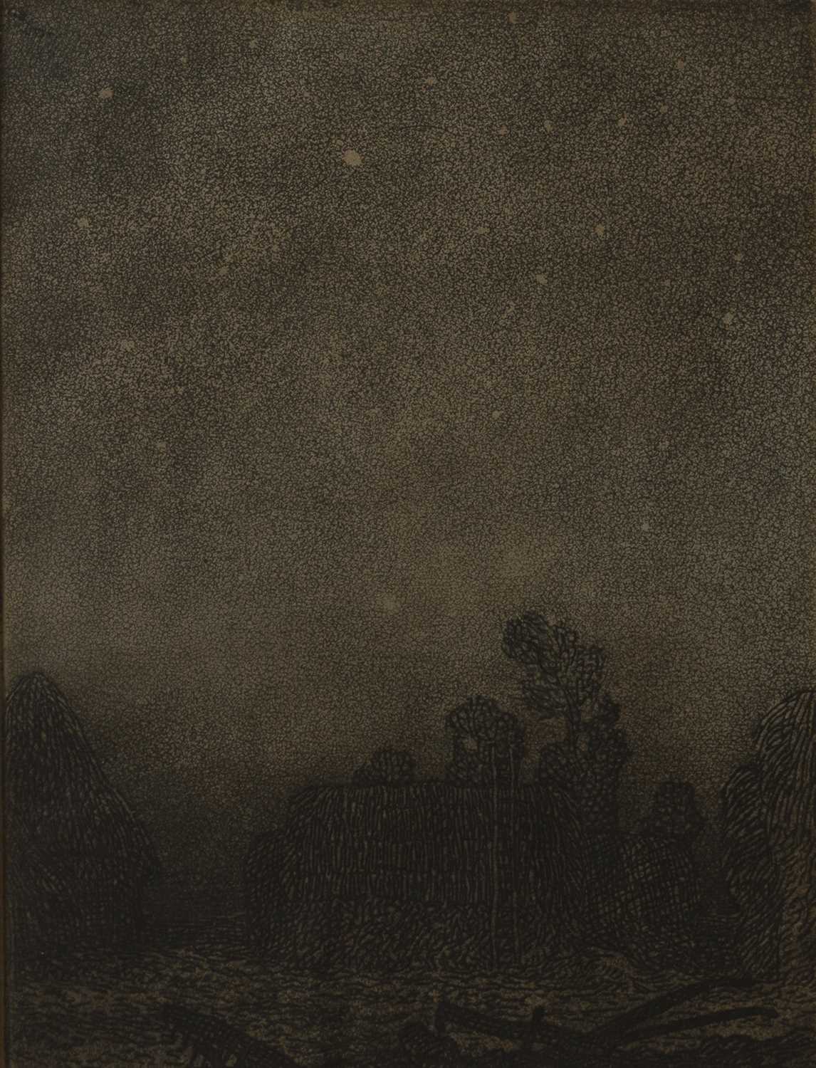 Lot 102 - George Clausen (1852-1944) A Starry Night,...