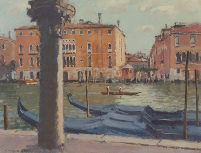 Lot 186 - Ronald Morgan (b.1936) On the Grand Canal,...