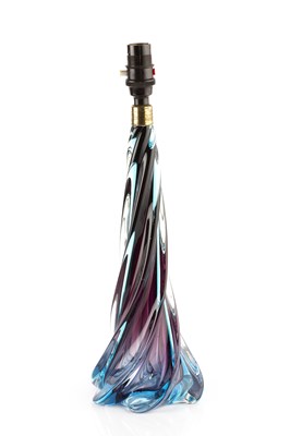 Lot 856 - Murano Swirled glass lamp 40cm high.