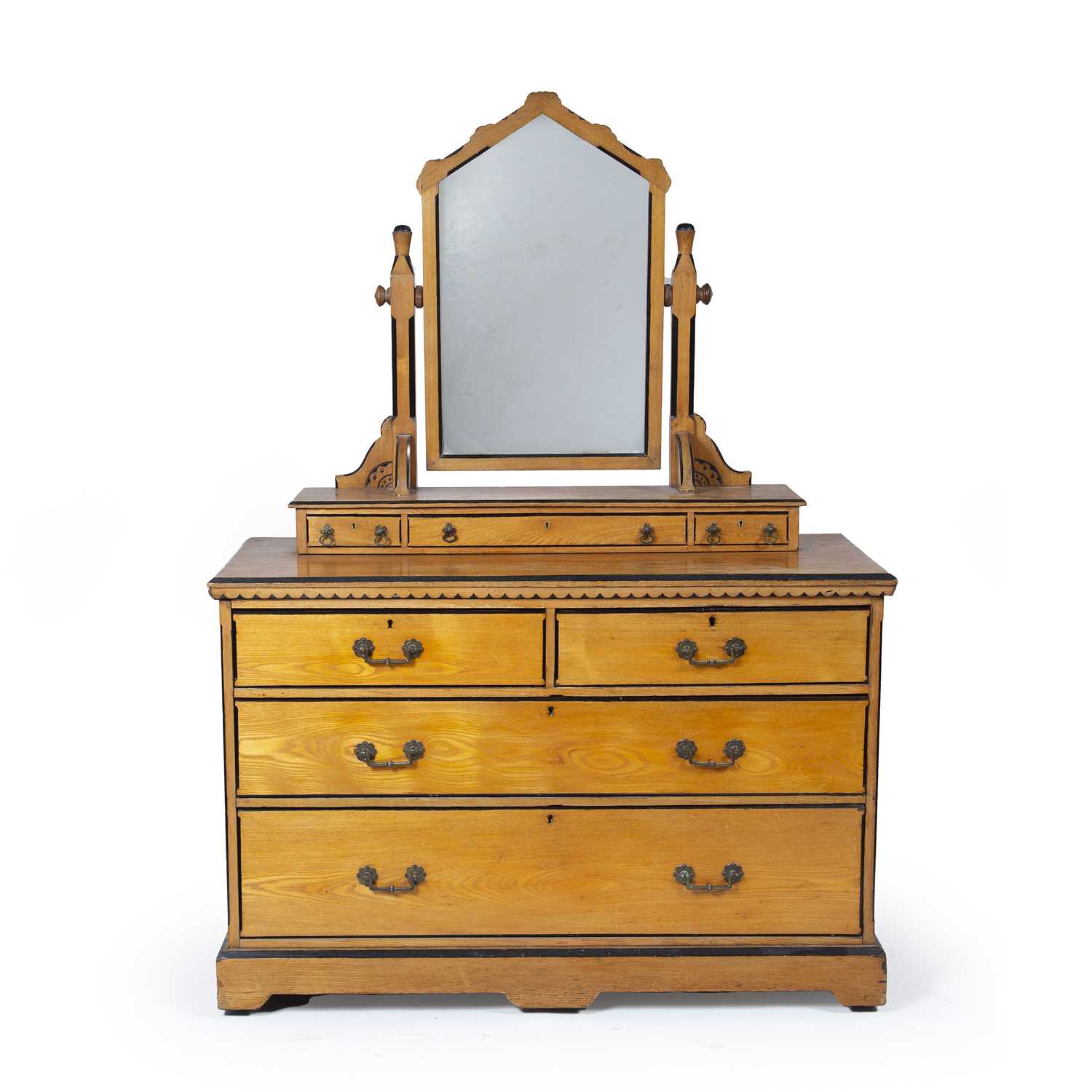 Lot 56 - Aesthetic movement Ash, dressing table or...