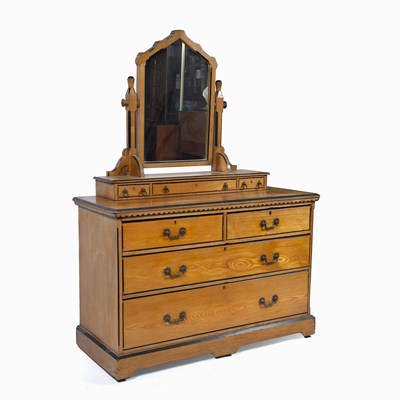 Lot 56 - Aesthetic movement Ash, dressing table or...