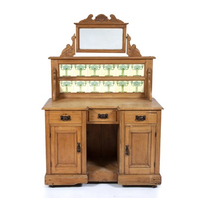 Lot 57 - Early 20th Century Pine dresser, or dressing...