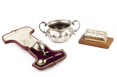 Lot 412 - An Edwardian silver twin handled sucrier, of...