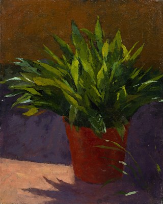 Lot 91 - Fred Dubery (1926-2011) 'Fern in a vase', oil...