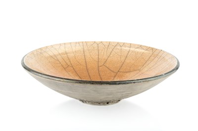 Lot 696 - John Dunn (b.1944) Bowl raku signed 28.5cm...