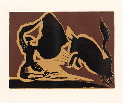 Lot 53 - Pablo Picasso (1881-1973) Bull Charging a Capa,...