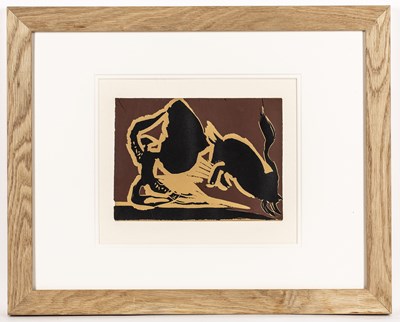 Lot 53 - Pablo Picasso (1881-1973) Bull Charging a Capa,...