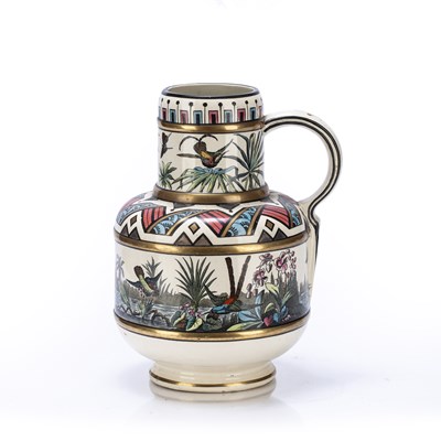 Lot 346 - Aesthetic movement 'Cora' patterned vase with...