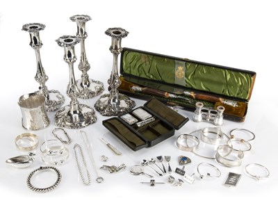 Lot 441 - Collection of silver and silver plate...