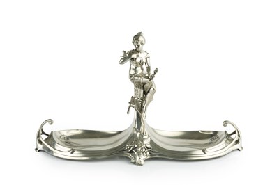 Lot 821 - Style of W.M.F. Art Nouveau double fruit dish,...