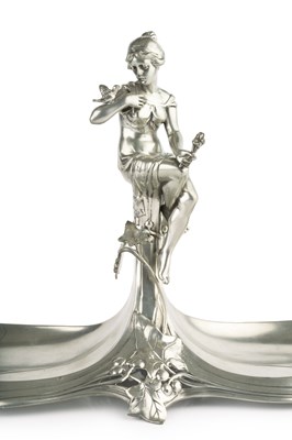Lot 821 - Style of W.M.F. Art Nouveau double fruit dish,...