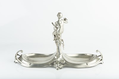 Lot 821 - Style of W.M.F. Art Nouveau double fruit dish,...