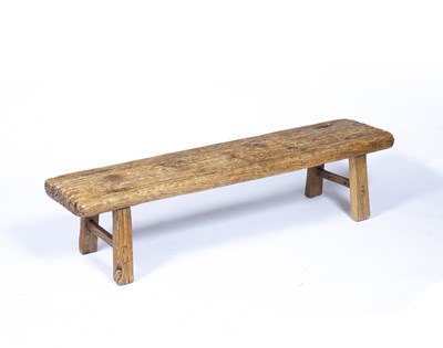 Lot 43 - Chinese Yellow wood, low bench or stool, 128cm...