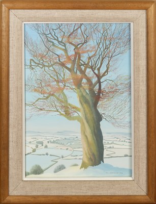 Lot 366 - Jill Hutchings (20th Century) Snowy landscape,...