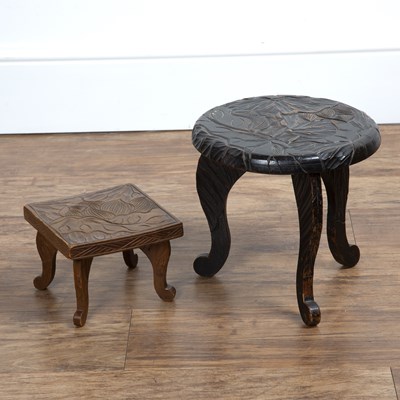 Lot 51A - Liberty & Co 'Japanese' stool or stand with...