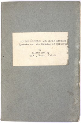 Lot 486 - Huxley, Sir Julian (1887-1975) Biologist....