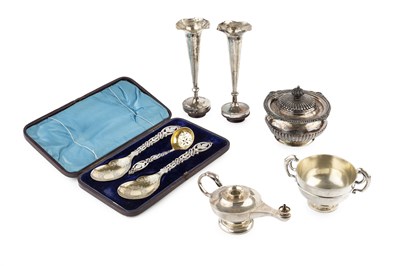 Lot 437 - An Edwardian silver sucrier, of lobed circular...