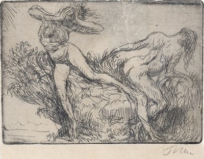 Lot 112 - Augustus John (1878-1961) Two nudes signed in...