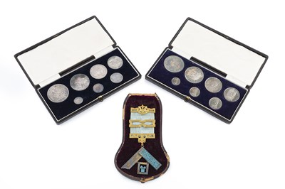 Lot 345 - A Victorian silver and enamel Masonic medal,...