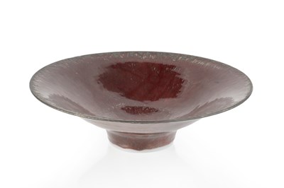 Lot 687 - Abdo Nagi (1941-2001) Flared bowl red glaze...