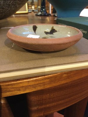 Lot 595 - Shoji Hamada (1894-1978) Small dish grey glaze...