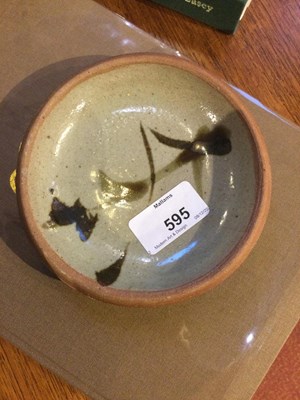 Lot 595 - Shoji Hamada (1894-1978) Small dish grey glaze...