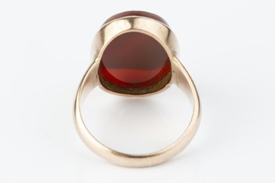 Lot 48 - A carnelian intaglio ring, the possibly...