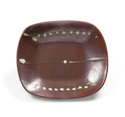 Lot 574 - Ray Finch (1914-2012) Platter speckled iron...