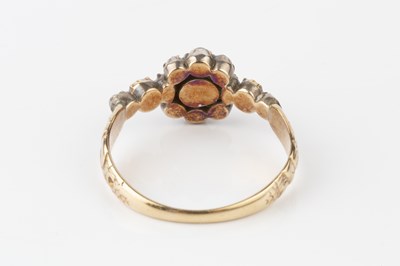 Lot 41 - A 19th century diamond and gem set cluster...