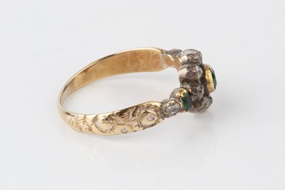 Lot 41 - A 19th century diamond and gem set cluster...