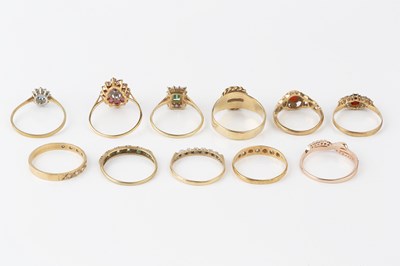 Lot 67 - A collection of dress rings, to include a ruby...