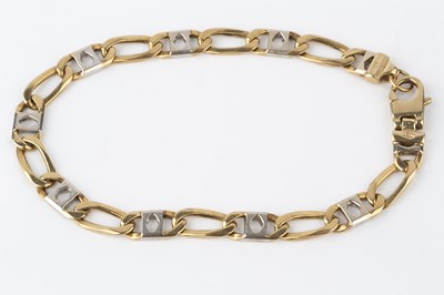 Lot 7 - Two 9ct gold fancy-link bracelets, each of...