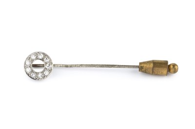 Lot 56 - A diamond stick pin, the circlet terminal...