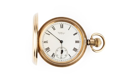 Lot 209 - A 9ct gold hunter pocket watch by Waltham, the...