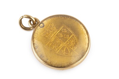 Lot 49 - A coin pendant, the glazed dual-sided mount...