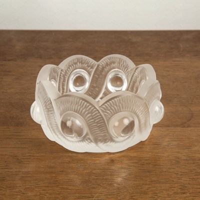 Lot 347 - René Lalique (1860-1945) 'Gao' glass ashtray,...