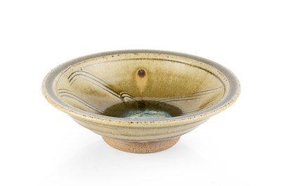 Lot 552 - Jim Malone (b.1946) Footed dish with green ash...