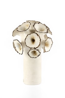 Lot 663 - Deidre Burnett (b.1939) Flower head porcelain...