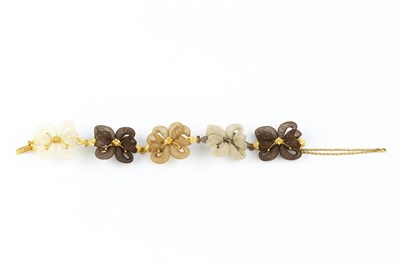 Lot 14 - A 19th century hairwork bracelet, designed as...