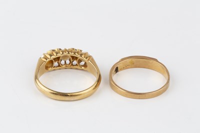 Lot 39 - Two antique half pearl set dress rings,...