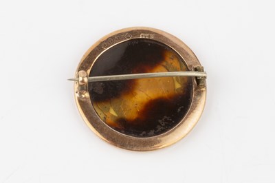 Lot 45 - A 9ct gold and tortoiseshell regimental panel...
