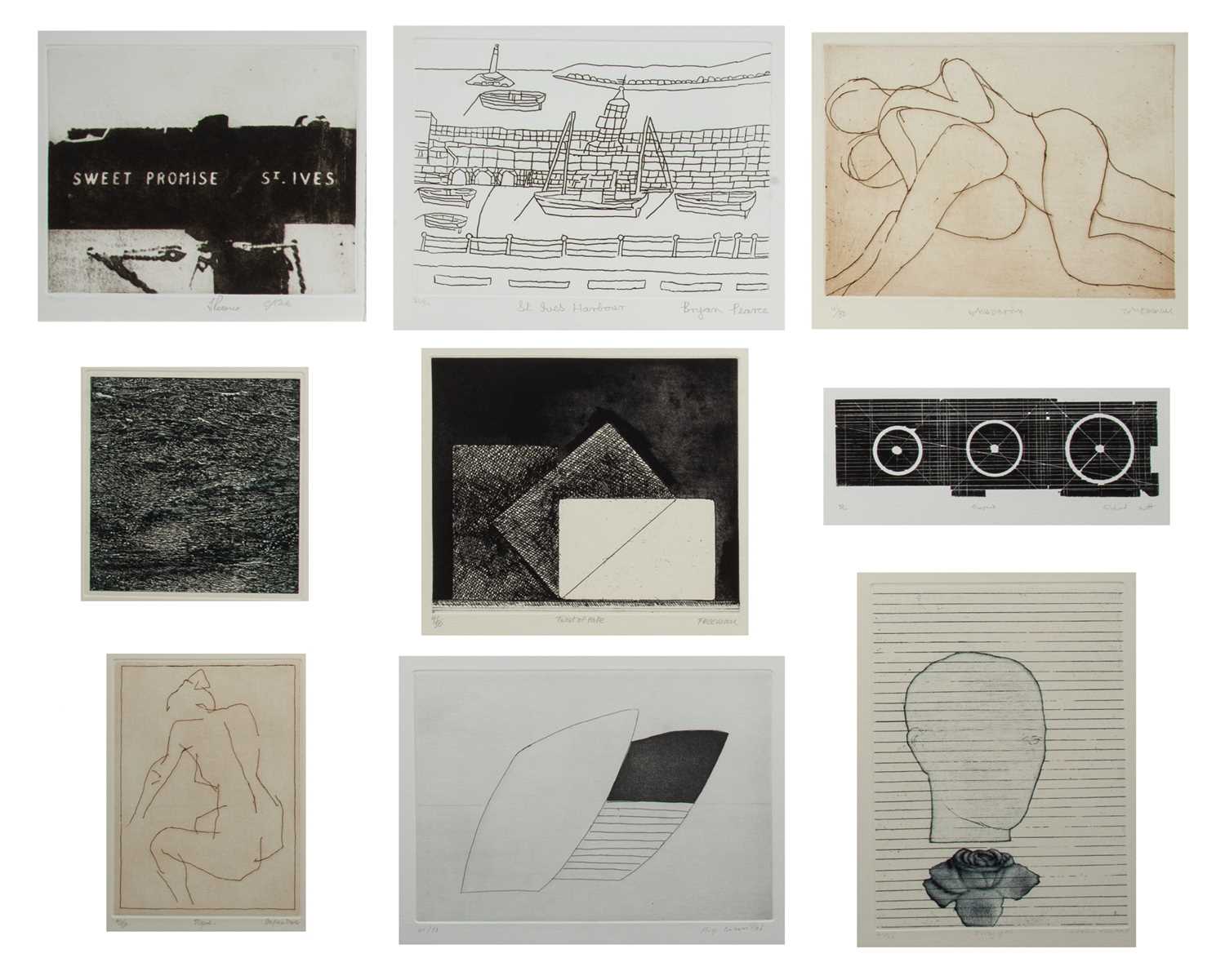 Lot 55 - The Porthmeor Portfolio Containing nine...