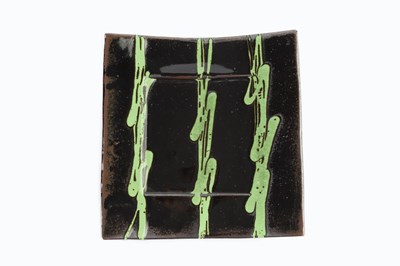 Lot 694 - John Jelfs (b.1946) Square platter stoneware...